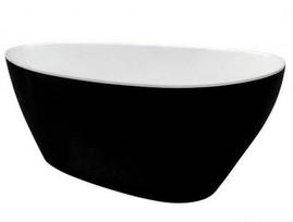 Vonia, laisvai pastatoma Besco Goya, 170 cm x 72 cm x 61 cm, ovalas, balta sp./juoda sp.
