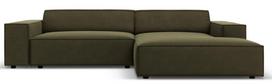 Kampinė sofa Micadoni Home Jodie, žalia sp., dešininė, 224 x 166 cm x 70 cm