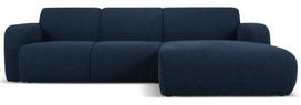 Kampinė sofa Micadoni Home Molino Boucle, tamsiai mėlyna sp., dešininė, 250 x 170 cm x 72 cm