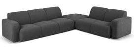 Kampinė sofa Micadoni Home Molino Boucle, tamsiai pilka sp., dešininė, 315 x 250 cm x 72 cm