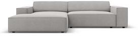 Kampinė sofa Micadoni Home Jodie, pilka sp., kairinė, 224 x 166 cm x 70 cm