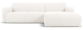 Kampinė sofa Micadoni Home Molino Boucle, balta sp., dešininė, 250 x 170 cm x 72 cm