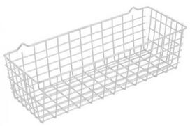 Krepšelis Metaltex Pandino, metalas, 12 cm x 33 cm, balta sp.