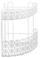 Dušo lentynėlė Metaltex Florenz, 25 cm x 32 cm x 25 cm, balta sp.