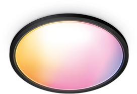 Išmanusis šviestuvas plafonas WiZ SuperSlim, LED, 2200 - 6500 °K, 1 x 22 W, balta sp./juoda sp., 42.3 x 42.3 cm