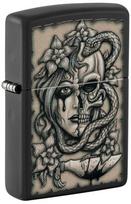 Žiebtuvėlis Zippo 48616 Gory Tattoo Design, sidabro sp./juoda sp.