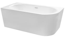 Vonia, laisvai pastatoma Besco Avita A-line, 75 cm x 170 cm x 59.5 cm, asimetrinė, balta sp.