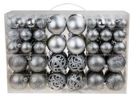 Eglutės žaisliukų rinkinys TG53080-1, sidabro sp., 3 - 6 cm, plastikas, 100 vnt.