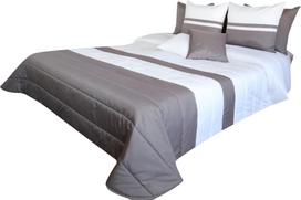 Lovatiesė NM45-G, balta sp./grafito sp., 240 cm x 260 cm