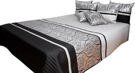 Lovatiesė NM29-T, sidabro sp./juoda sp./pilka sp., 170 cm x 210 cm