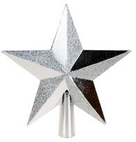 Eglės viršūnė TG57479-1, sidabro sp., 15 cm, plastikas