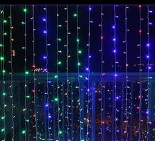 LED lempučių užuolaida, 3 m, įvairių spalvų, 300 LED