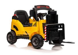 Vaikiškas elektrinis traktorius Lean Toys WH101, juoda sp./geltona sp.