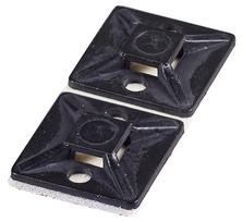 Kabelių dėtuvė Haupa Self Adhesive Sockets 262163, 28 x 28 mm, 100 vnt., juoda sp.