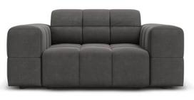 Krėslas Micadoni Home Jennifer Velvet, pilka sp., 124 cm x 102 cm x 70 cm