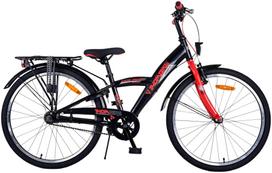 Vaikiškas dviratis, miesto Volare Thombike, juoda sp./raudona sp., 24"