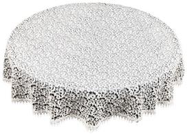 Staltiesė apvali GB01-1, balta sp., 130 x 130 cm
