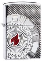 Žiebtuvėlis Zippo Armor® Poker Chip 49058, sidabro sp.