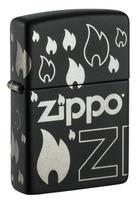 Žiebtuvėlis Zippo Sleek Black Matte 48908, juoda sp.