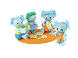 Figūrėlių rinkinys Hape Elephant Family E3527, įvairių spalvų