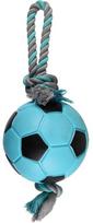 Žaislas šuniui, kamuoliukas Flamingo Sporty Tug Rope Football 518065, 46 cm, Ø 17 cm, mėlyna sp./pilka sp., 17 cm
