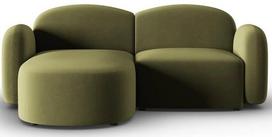 Kampinė sofa Micadoni Home Blair Velvet, šviesiai žalia sp., kairinė, 194 x 155 cm x 80 cm
