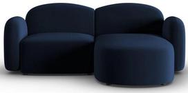Kampinė sofa Micadoni Home Blair Velvet, tamsiai mėlyna sp., dešininė, 194 x 155 cm x 80 cm