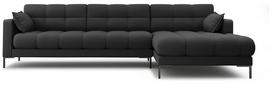Kampinė sofa Micadoni Home Mamaia 5 Seats, tamsiai pilka sp., dešininė, 293 x 185 cm x 75 cm