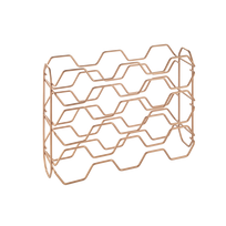 Butelių stovas Metaltex Hexagon Copper, 43 cm x 12 cm x 34 cm, varis, aukso sp.