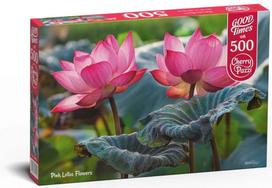 Dėlionė CherryPazzi Pink Lotus Flowers 20012, 50 cm x 34.5 cm, 500 vnt., įvairių spalvų