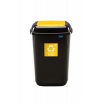 Šiukšliadėžė Plafor, 28 l, juoda sp./geltona sp.