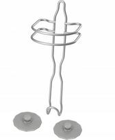 Plaukų džiovintuvo laikiklis Metaltex Artic, 10 cm x 30 cm x 10 cm, pilka sp.