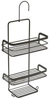 Dušo lentynėlė Metaltex Origin, 23 cm x 47 cm x 12 cm, juoda sp.
