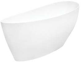 Vonia, laisvai pastatoma Besco Keya 165, 165 cm x 70 cm x 75 cm, ovalas, balta sp./chromo sp.