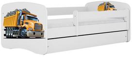 Vaikiška lova Kocot Kids Babydreams Truck, balta sp., su patalynės dėže, be čiužinio