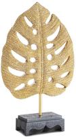 Dekoratyvinė figūrėlė Eldo Monstera Leaf, aukso sp., 17 cm x 6 cm x 27 cm