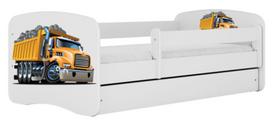 Vaikiška lova Kocot Kids Babydreams Truck, balta sp., 80 x 160 cm, su patalynės dėže, be čiužinio