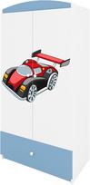 Vaikiška spinta Kocot Kids Babydreams Racing Car, mėlyna sp./balta sp., 90 cm x 52 cm x 175.5 cm