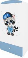 Vaikiška spinta Kocot Kids Babydreams Raccoon, mėlyna sp./balta sp., 90 cm x 52 cm x 175.5 cm