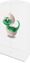 Vaikiška spinta Kocot Kids Babydreams Baby Dino, balta sp., 90 cm x 52 cm x 175.5 cm