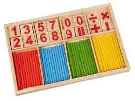 Mokomieji mediniai pagaliukai Kruzzel Educational, 1.7 cm, įvairių spalvų