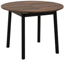 Stalas išskleidžiamas Kalune Design Oliver, juoda sp./riešuto sp., 100 - 139 cm x 100 cm x 75 cm