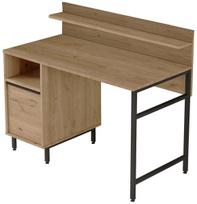 Rašomasis stalas su spintele Kalune Design ON16-S, 120 cm x 54 cm, 99.8 cm, riešuto sp.