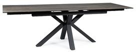 Stalas išskleidžiamas Columbus, ruda sp./juoda sp., 160 - 240 cm x 90 cm x 76 cm