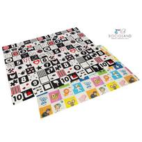 Žaidimų kilimėlis Bocioland Happy Day, 200 cm x 150 cm, juoda sp./įvairių spalvų