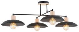 Šviestuvas lubų Emibig Kobe 4 1318/4, E27, 4 x 15 W, juoda sp.