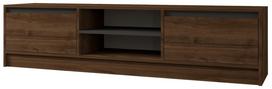 TV staliukas Kalune Design Olca, antracito sp./riešuto sp., 180 cm x 40 cm x 45 cm