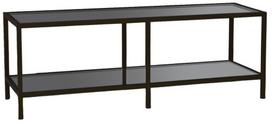 TV staliukas Kalune Design Basic, juoda sp./tamsiai pilka sp., 130 cm x 40 cm x 45 cm