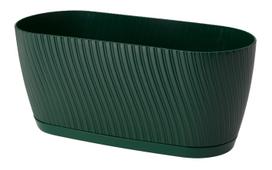 Gėlių vazonas Form Plastic Mika Box Eco 4539-075, plastikinis, 26.7 cm x 12.6 cm, Ø 26.7 cm, žalia sp.