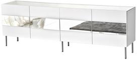 TV staliukas Kalune Design Leon, balta sp./sidabro sp., 180 cm x 35 cm x 59 cm